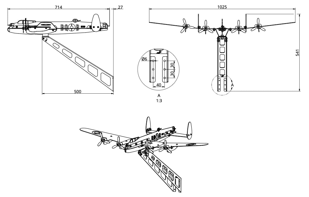 Avro Lancaster Bomber Model - Kit